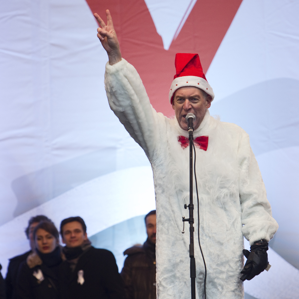 Artemy Troitsky en una protesta contra el fraude electoral. Foto: Jeremy Nicholl Artemy Troitsky