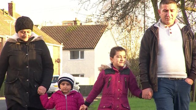 Syrian refugee family living in Coventry UK
