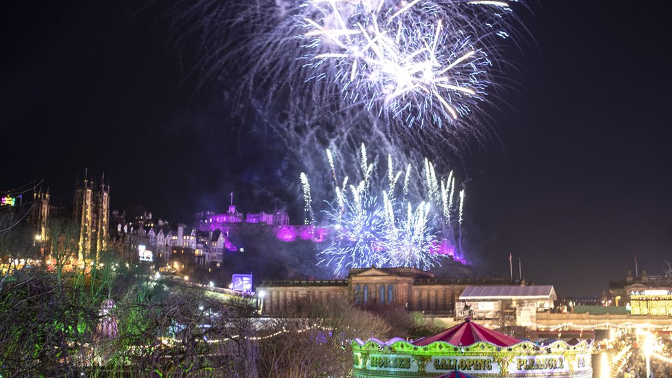 Fireworks in Edinburgh