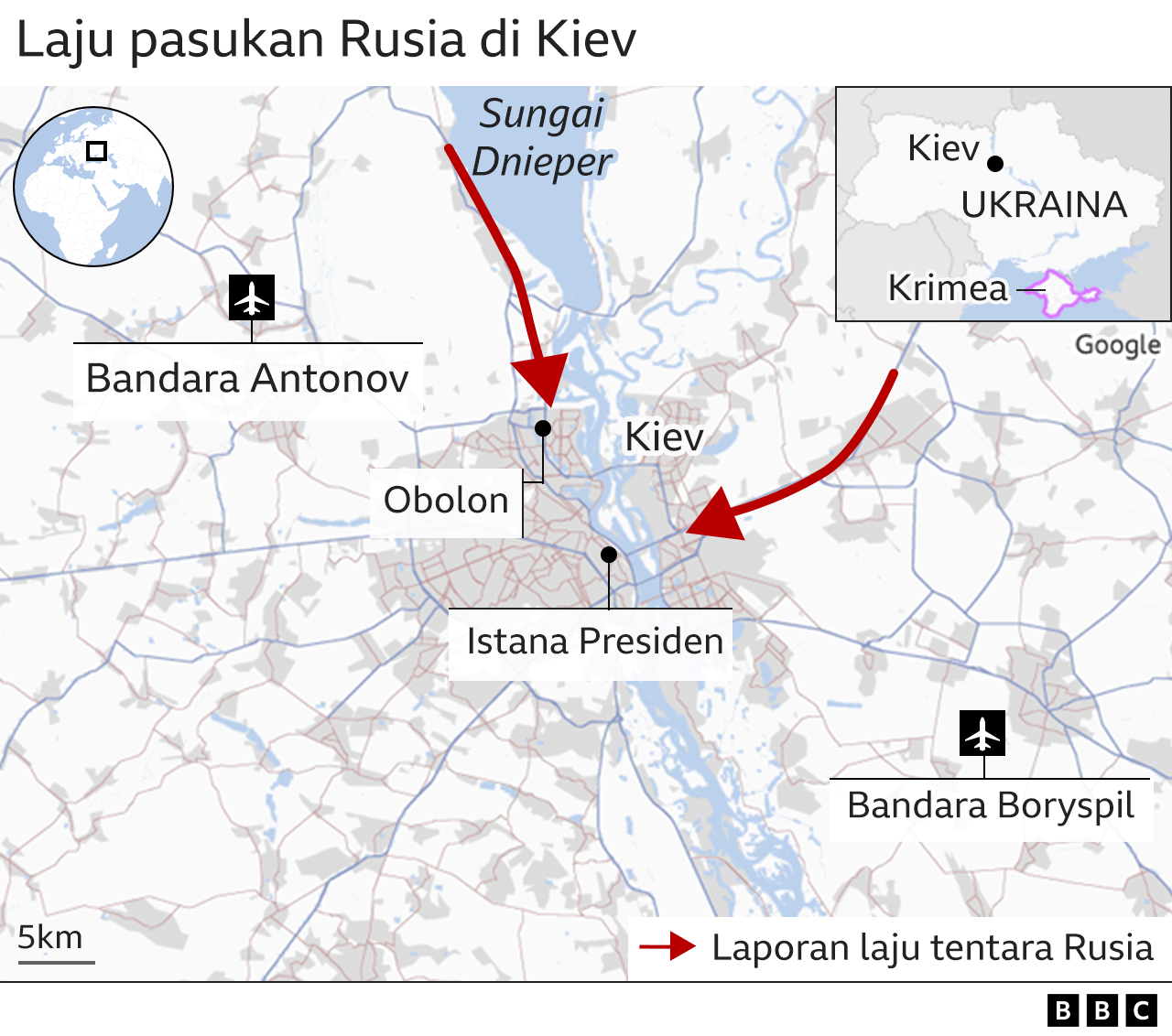 Laju pasukan Rusia di Ukraina