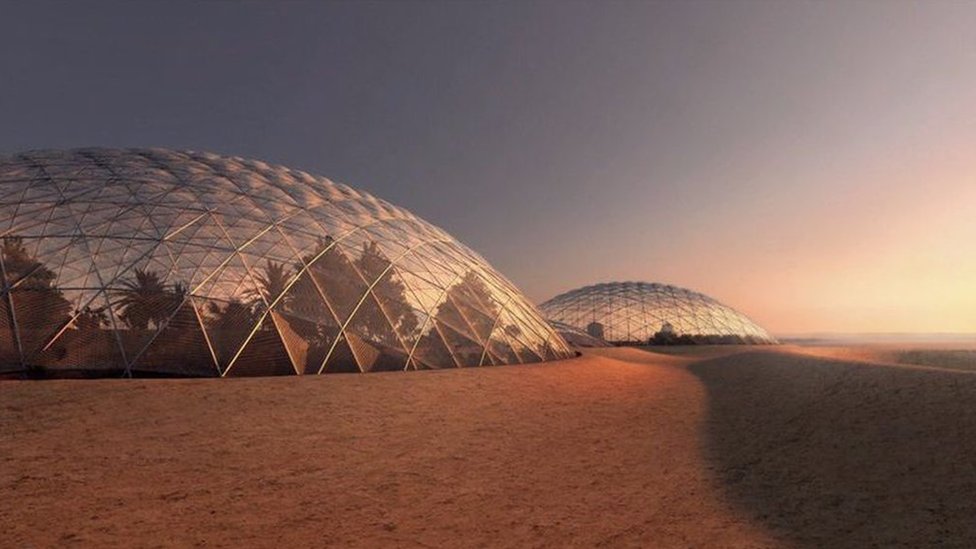 Впечатление художника от куполов Марса в ОАЭ