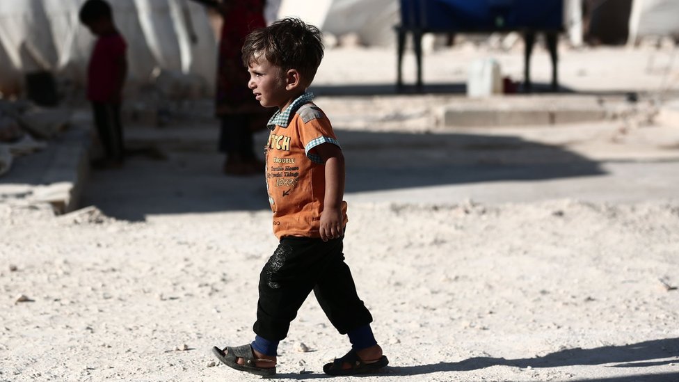Dete u izbegličkom kampu u Idlibu
