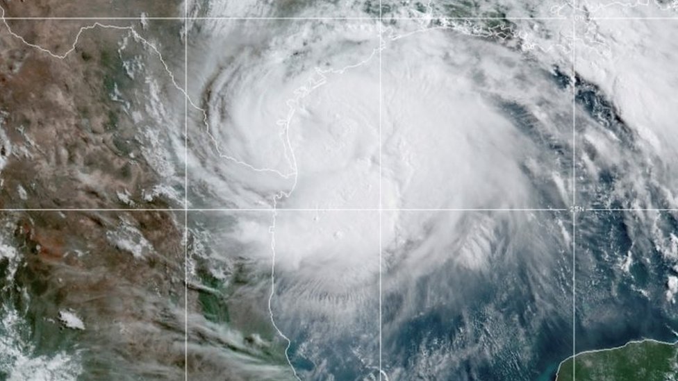 Imagen satelital del huracán Hanna