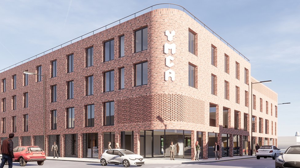 Компьютерное изображение здания YMCA на улице Фримен