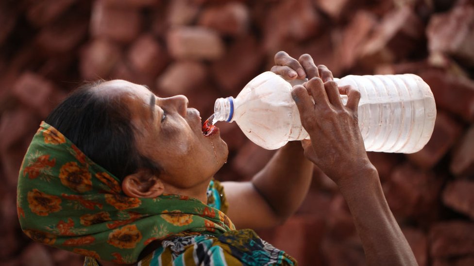 drinking water