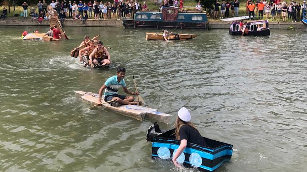Cambridge students' cardboard boat race sunk by insurers