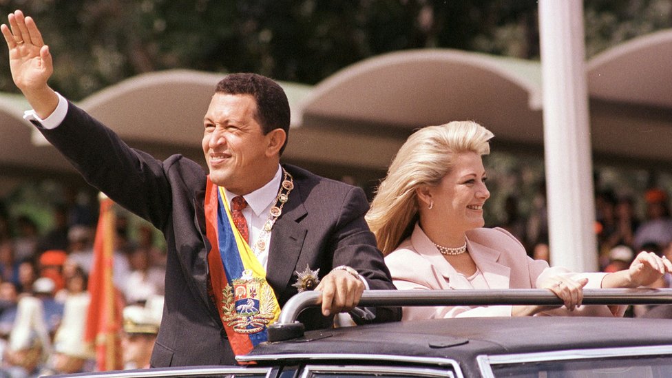 Chávez llegó al poder en 1999. Hugo Chávez el día de su posesión presidencial.