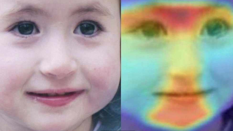 Escaner facial de una niña