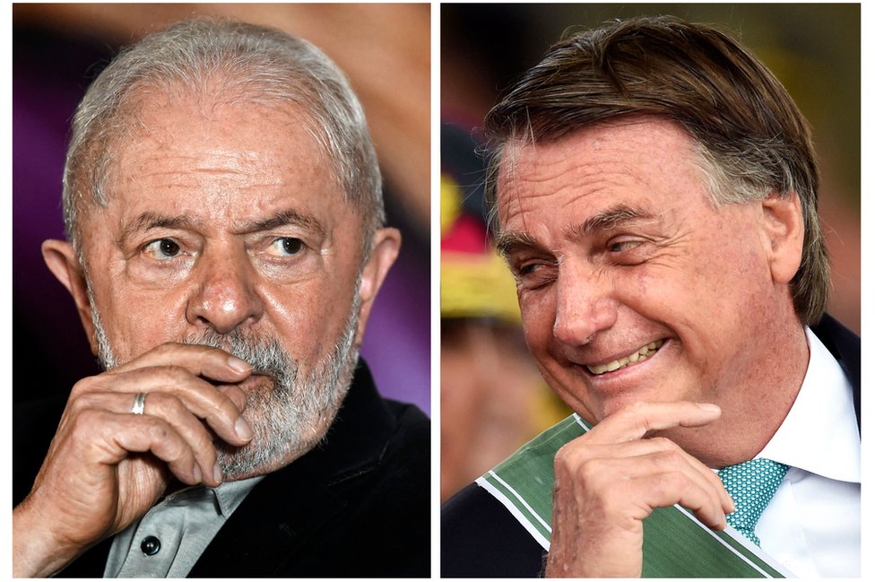 巴西2022年總統大選的兩位競選人前總統盧拉和現任總統博爾索納羅