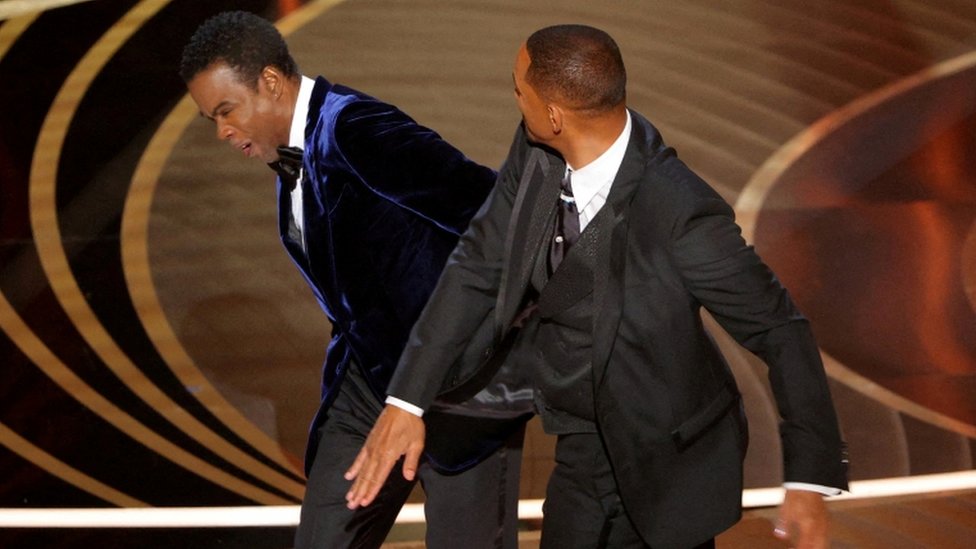 Will Smith slapping Chris Rock at the last year's Academy Awards
