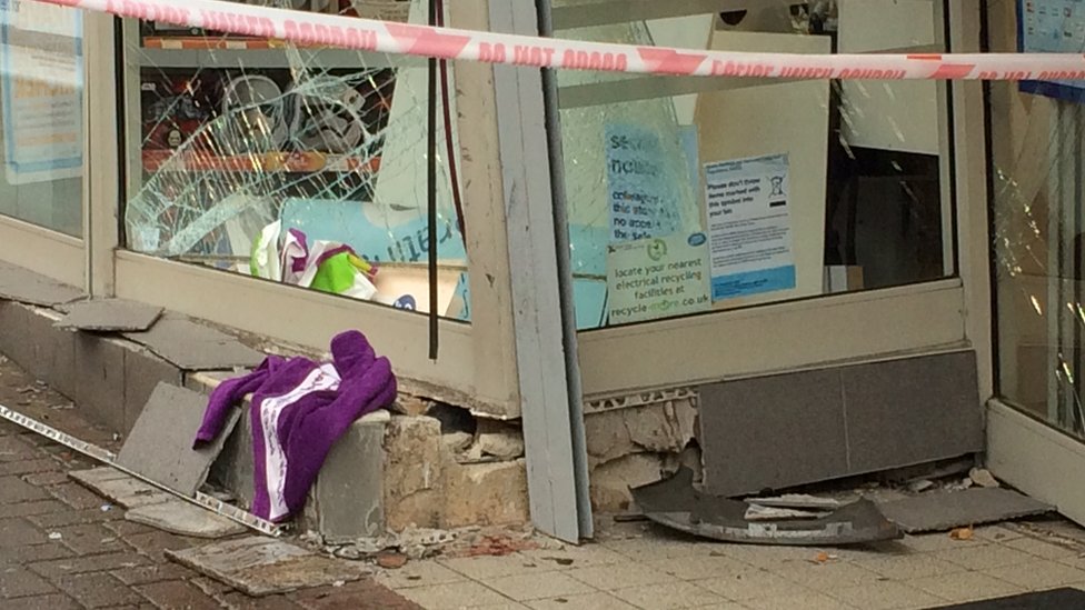 Car crashes through Enniskillen Boots shop window BBC News