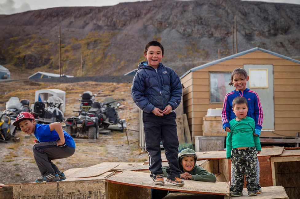 Inuit children on Baffin Island