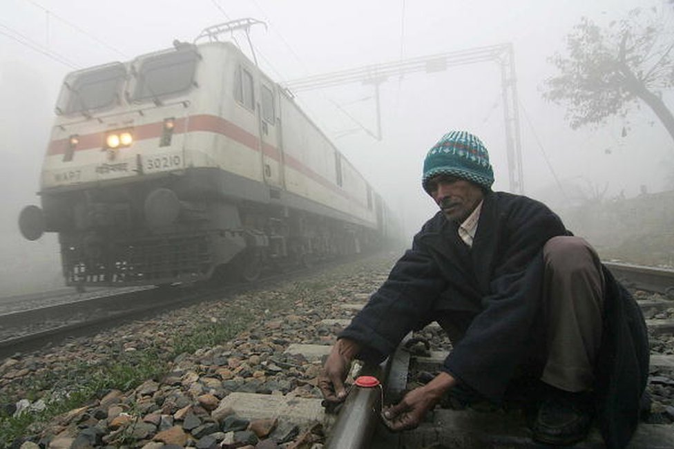 Arhivska fotografija radnika Indijske železnice