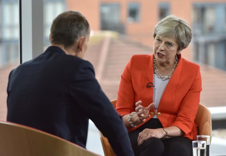 İngiltere Başbakanı Theresa May, BBC One'ın The Andrew Marr Show adlı programında açıklamalarda bulundu