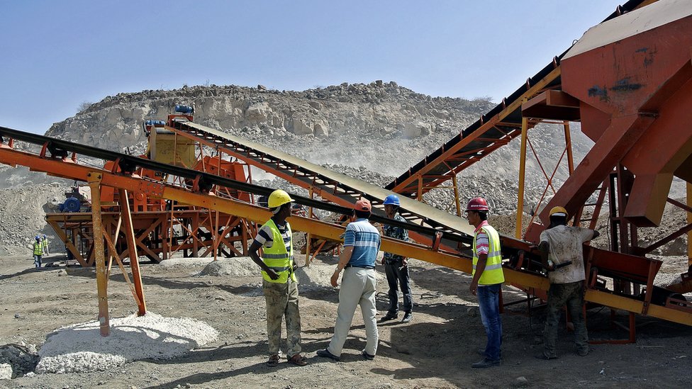 Construcción de un ferrocarril en Etiopía