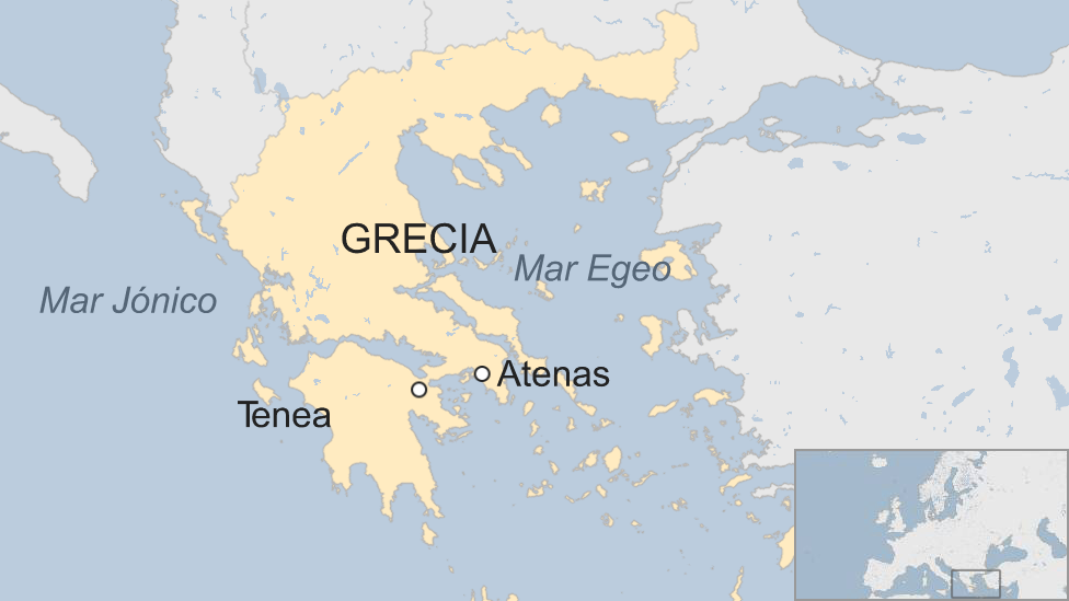 Mapa de Grecia.