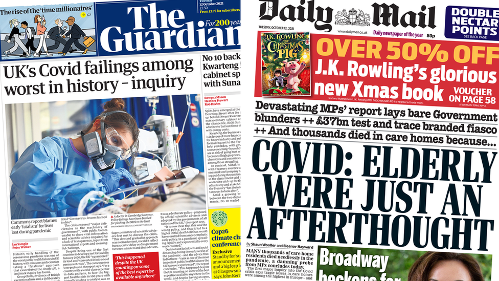 Newspaper Headlines Damning Report Into Government Covid Failings c News