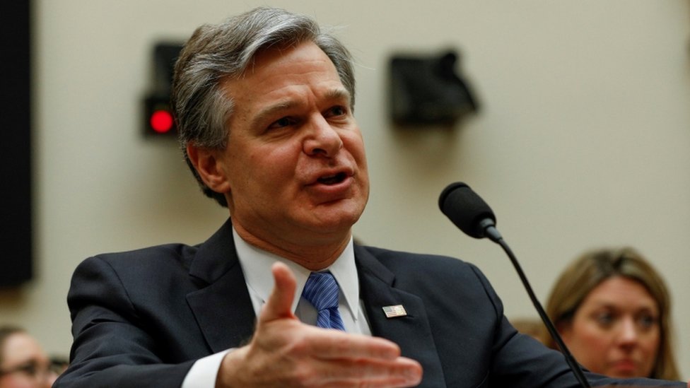 FBI Director Christopher Wray, pictured in February testifying before Congress, described a wide-ranging campaign by the Chinese government to disrupt US life