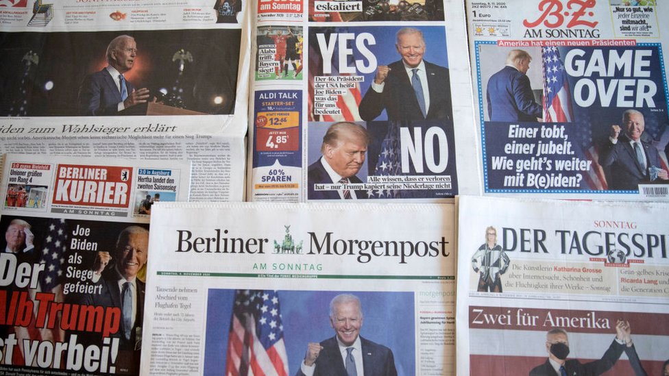 Almanya'da bazı gazeteler Biden'ın zaferini 