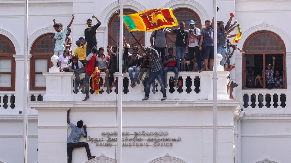 Protestos em Sri Lanka