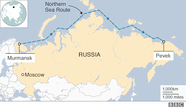 Карта Северного морского пути