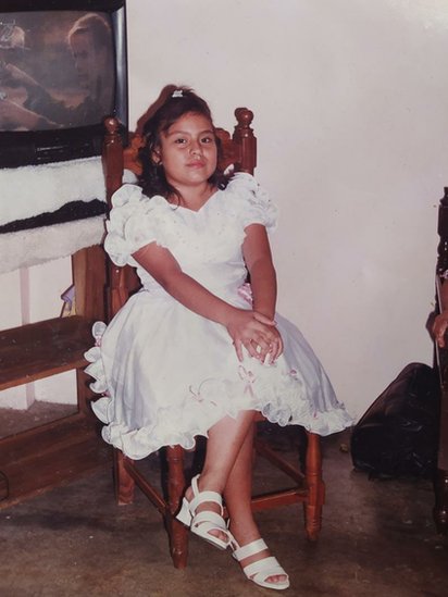 Paola Guzmán a los 11 años
