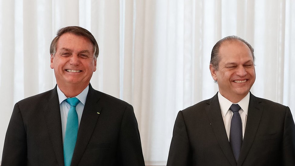 Bolsonaro e Ricardo Barros em evento em Brasília em setembro de 2020