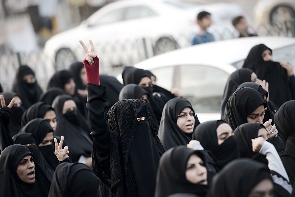 (أرشيف) متظاهرات من شيعة البحرين خلال احتجاجات سابقة