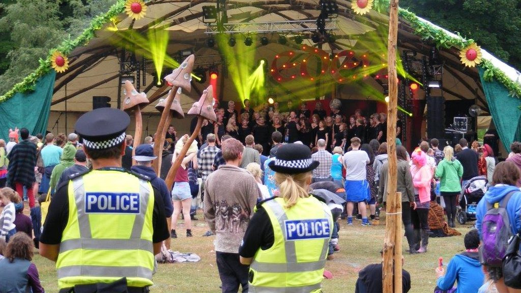 Police safety plea to fans attending Eden Festival - BBC News