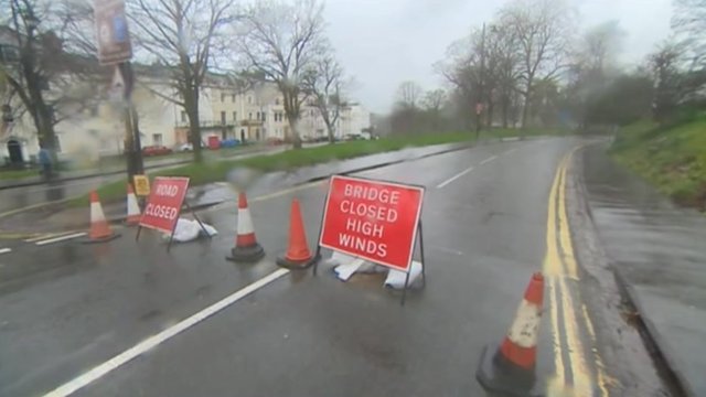 A closed road in Clifton, Bristol