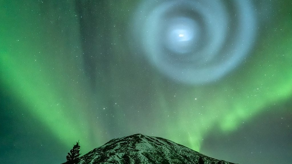 Mystery spiral captivates aurora spectators in Alaska