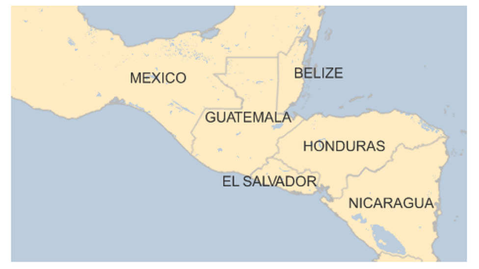 Карта Центральной Америки
