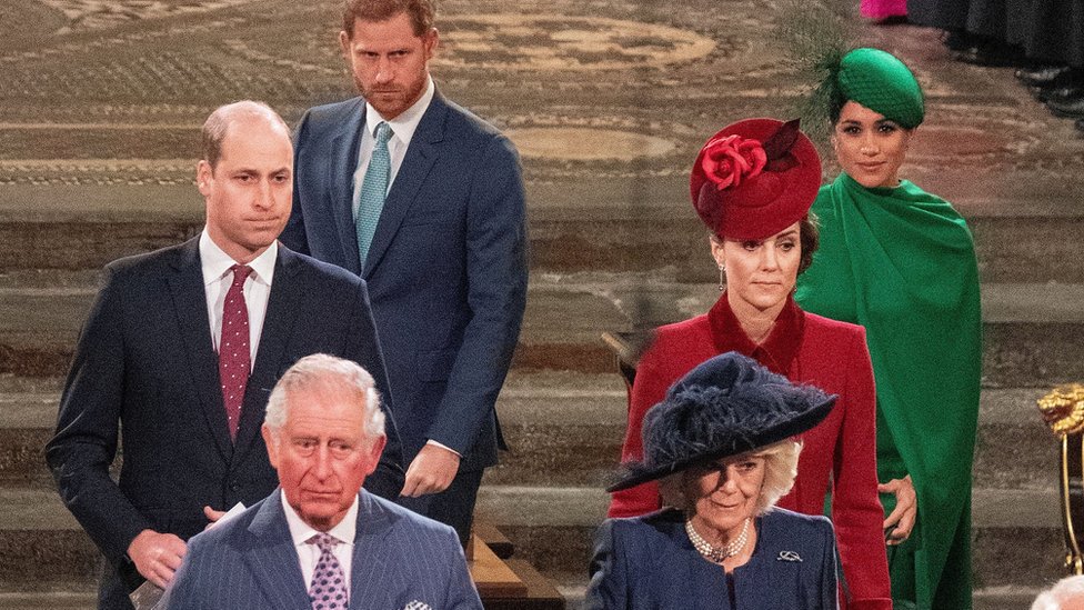 Prince Charles, Camilla, Duchess of Cornwall, Prince William and Catherine, Duchess of Cambridge, Prince Harry and Meghan, Duchess of Sussex attend the annual Commonwealth Service at Westminster Abbey in London, Britain March 9, 2020