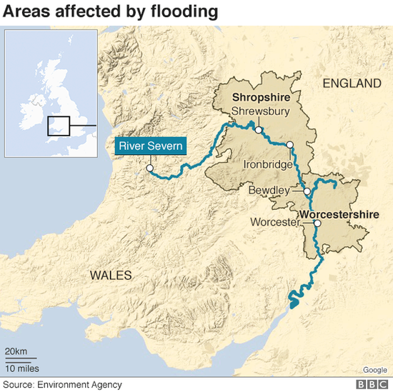 Карта наводнения