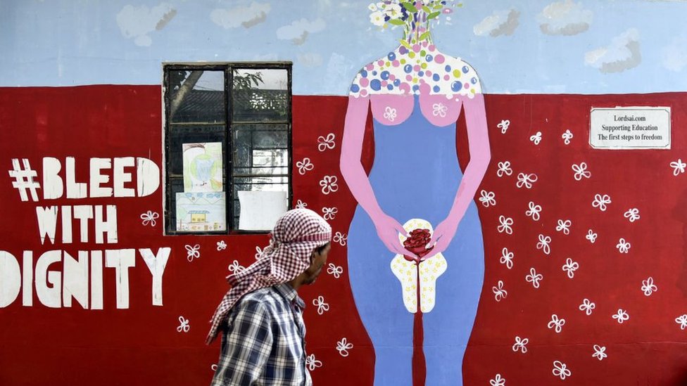 Mural sobre la menstruación