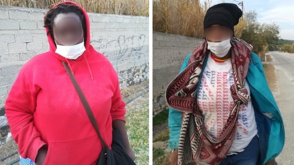 Две женщины-мигрантки на Лесбосе