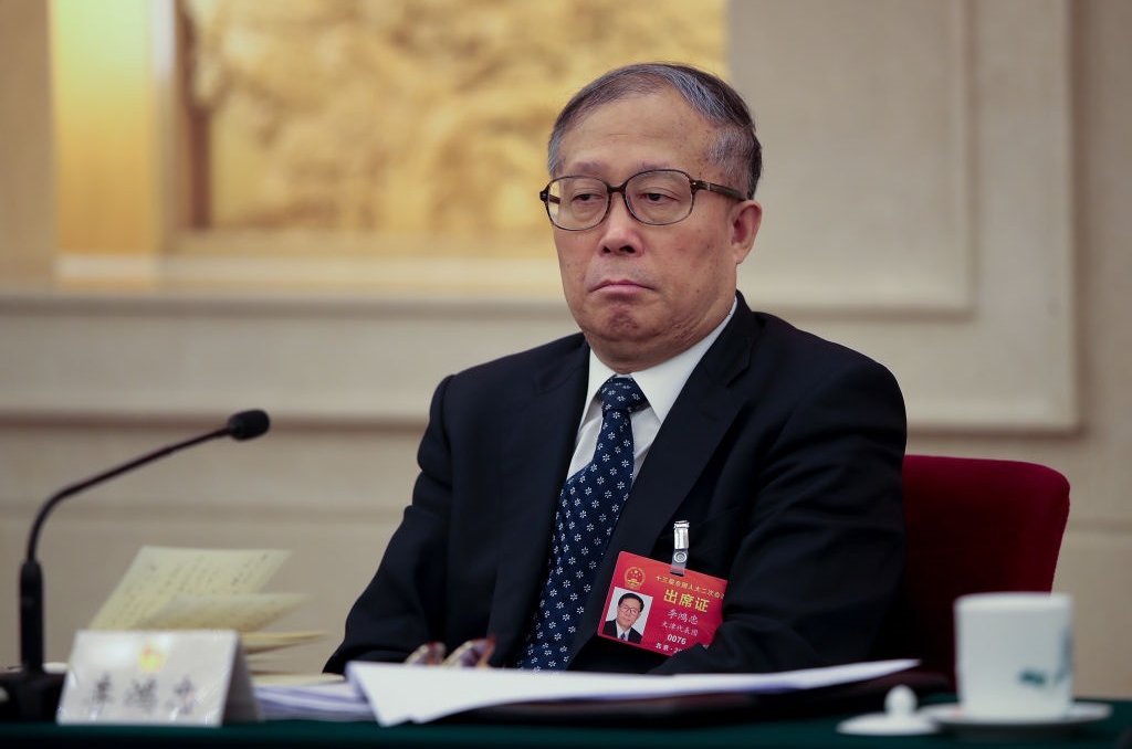 2019年3月6日，天津市委書記李鴻忠在北京出席全國人大會議期間的天津市代表團會議（資料照片）。