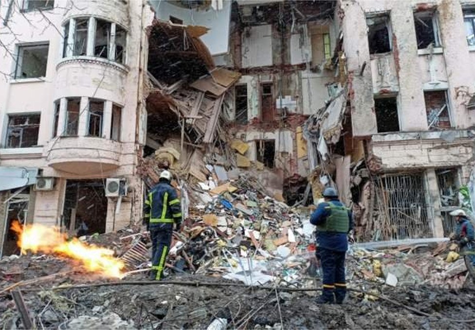 烏克蘭哈爾科夫老赫姆酒吧被毀的遺址