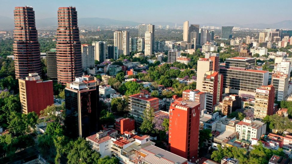 Vista aérea de Polanco, Ciudad de México