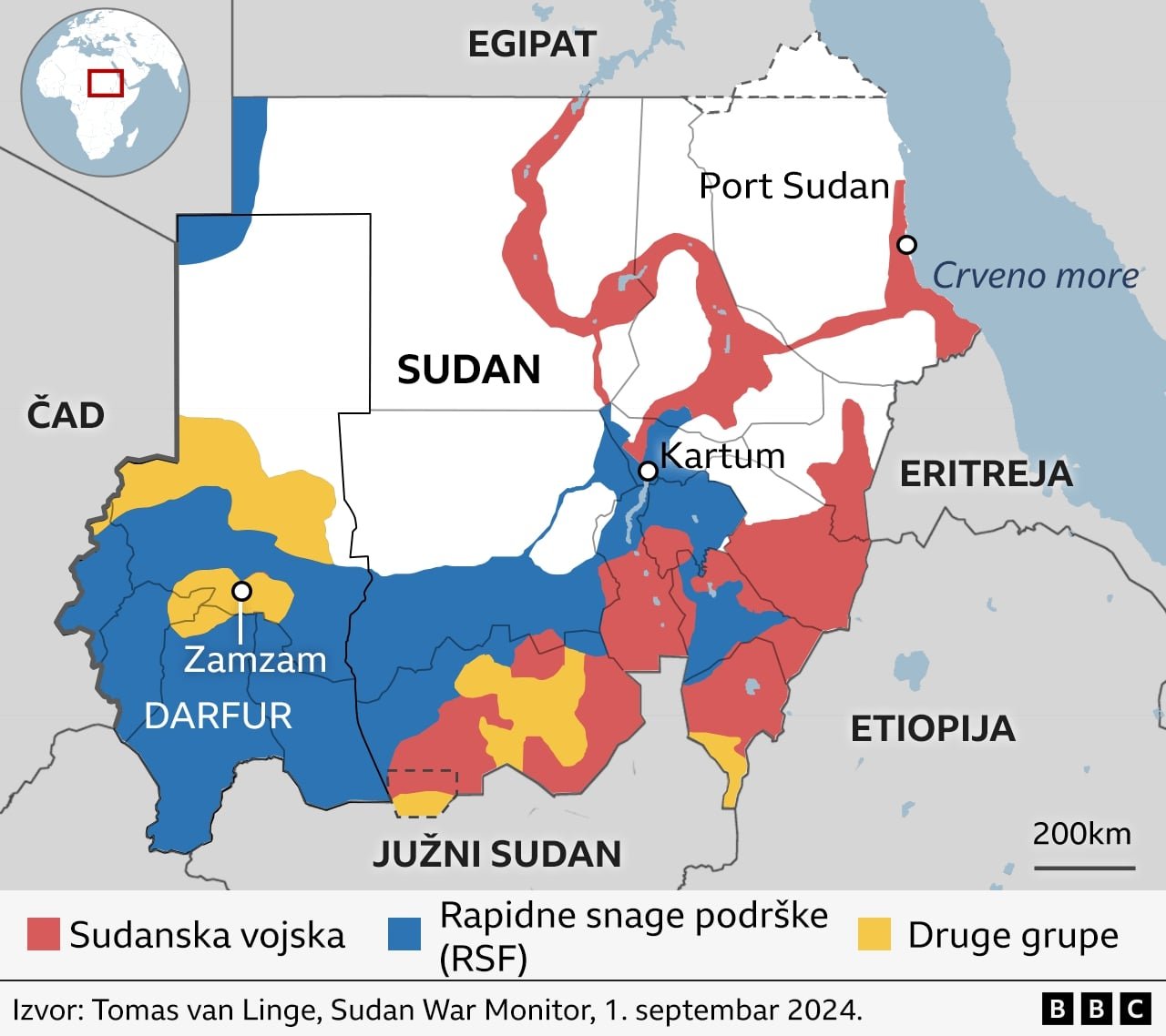 Mapa Sudana