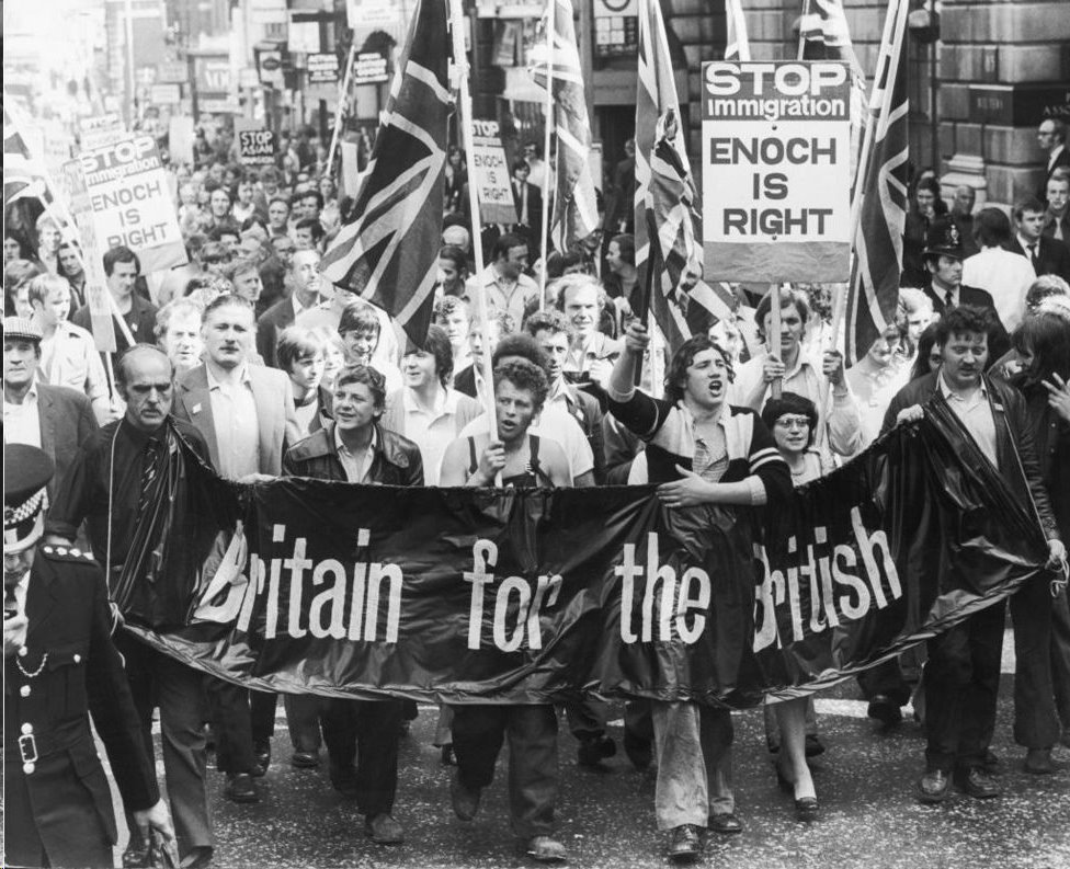 1972年英國多地發生反移民抗議示威