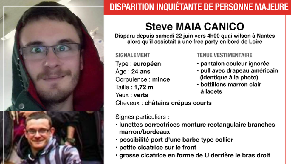 Полиция пропала без вести плакат для 24-летнего Стива Майя Канисо