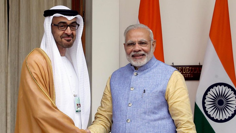 2017年1月25日，阿布扎比王儲和印度總理莫迪