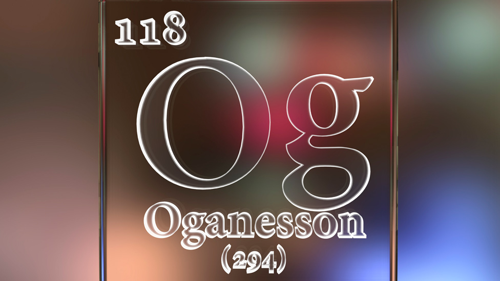 Gráfico del elemento 118, oganesón