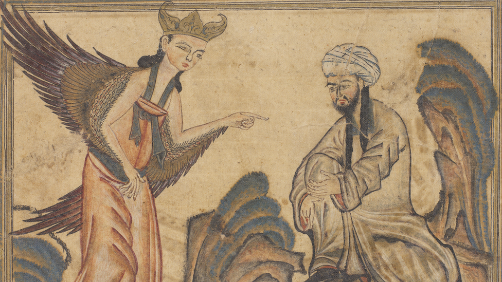 Grabado otomano que retrata a Mahoma.
