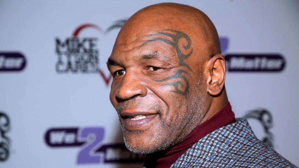 Mike Tyson punched plane passenger 'after bottle thrown' - BBC News