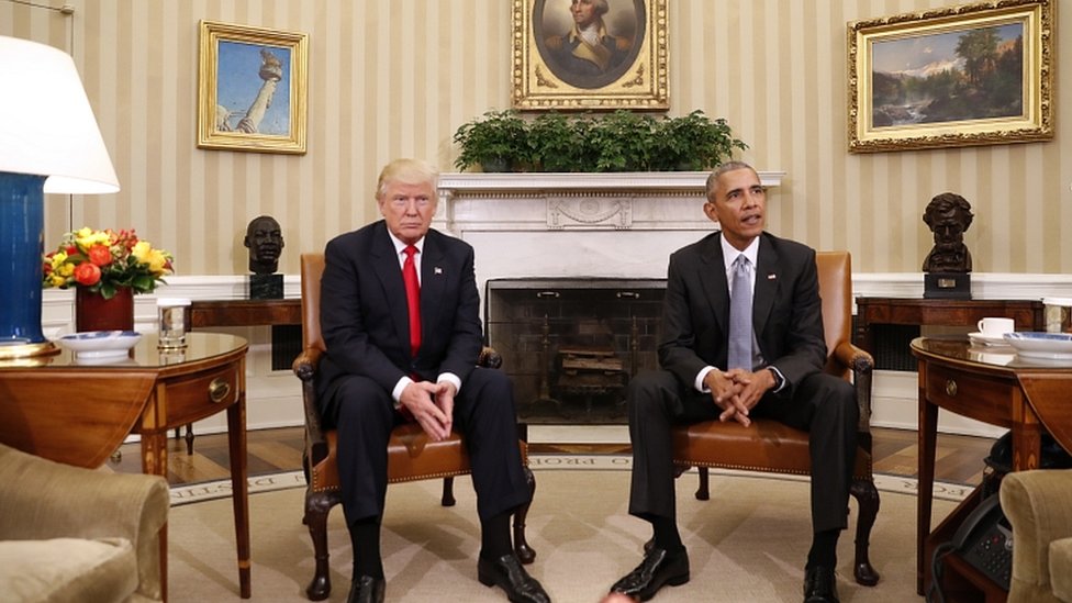 Президент Барак Обама встретился с избранным президентом Дональдом Трампом
