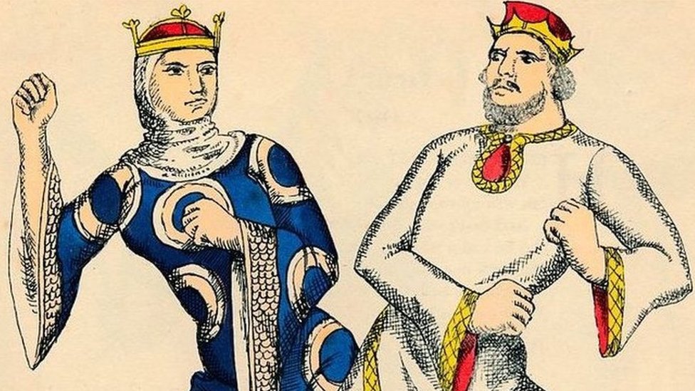 Esteban y Matilde, rivales por la corona de Inglaterra