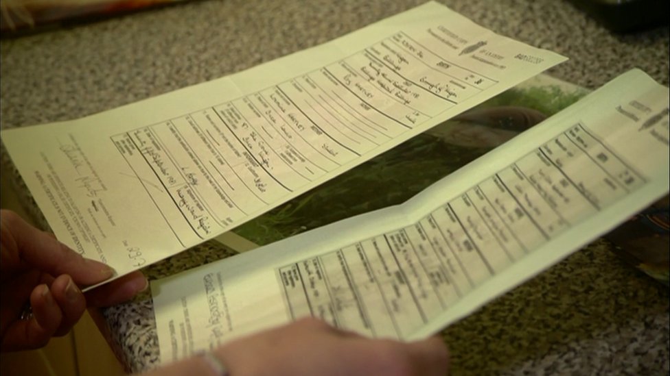 Cuando compararon los certificados de nacimiento, todo coincidía. Certificados de nacimiento.