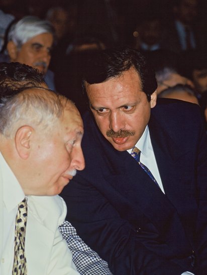Erbakan ve Erdoğan 1995 yılında, birarada.